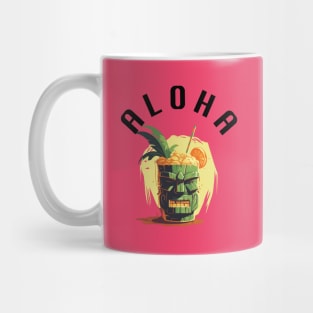 Tiki Drink - Aloha (Black Lettering) Mug